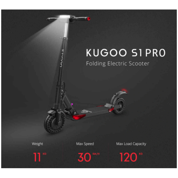 Elektromos robogó Kugoo S1 Pro-teljes paraméterekkel