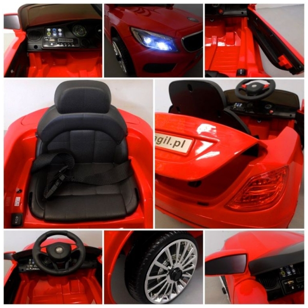 Elektromos autó Cabriolet M5-piros-részlet