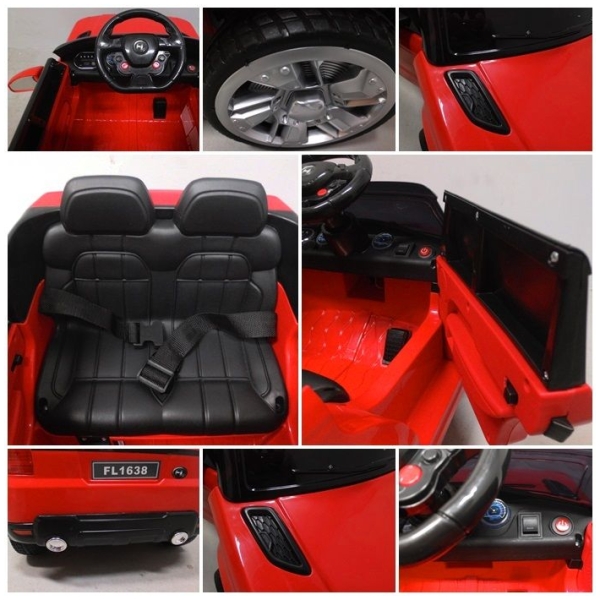 Elektromos játékautó Cabriolet F1-piros-részlet