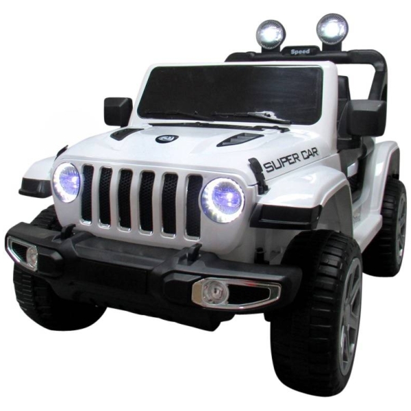Elektromos játékautó Big Jeep X4-fehér-elöl-3
