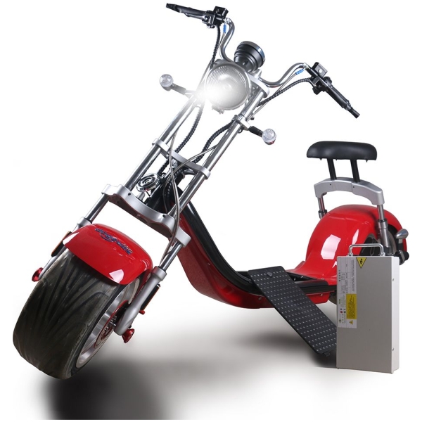 Elektromos Harley robogó CityCoco SC14-piros előlap
