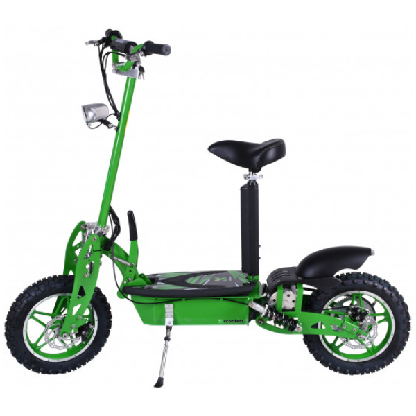 Elektromos robogó X-Scooters XT02-zöld oldalnézet